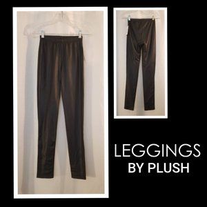 NWT Plush Lined Black Liquid Leggings XS